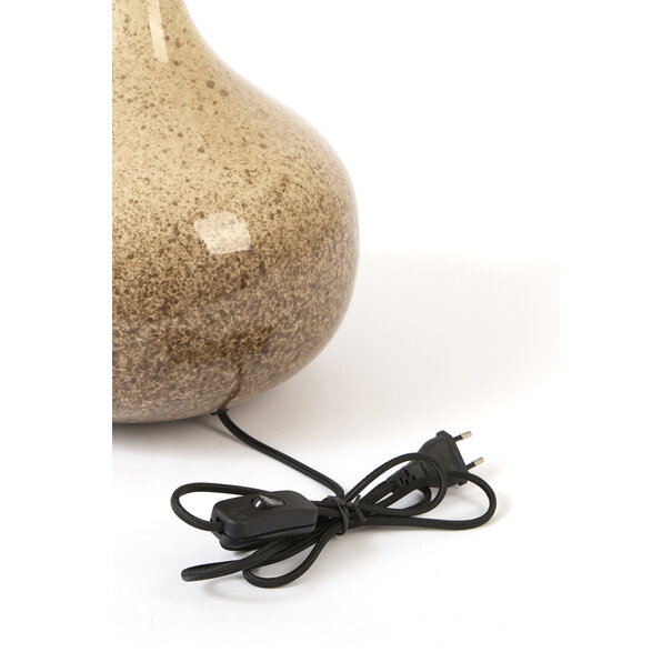 Light en Living Lampvoet Ø30x30 cm LUCIO glans crème-donker bruin