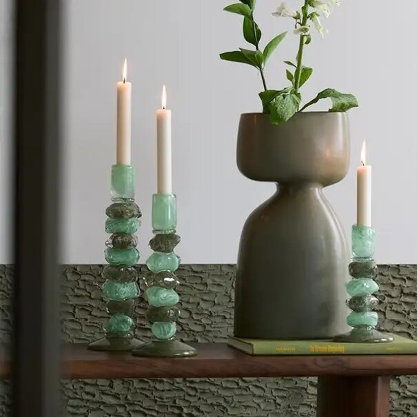 Light en Living Kandelaar Ø11,5x29,5 cm ESTINA mint+groen