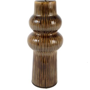 Lampvoet Ø19x57 cm ROUCA keramiek donker bruin
