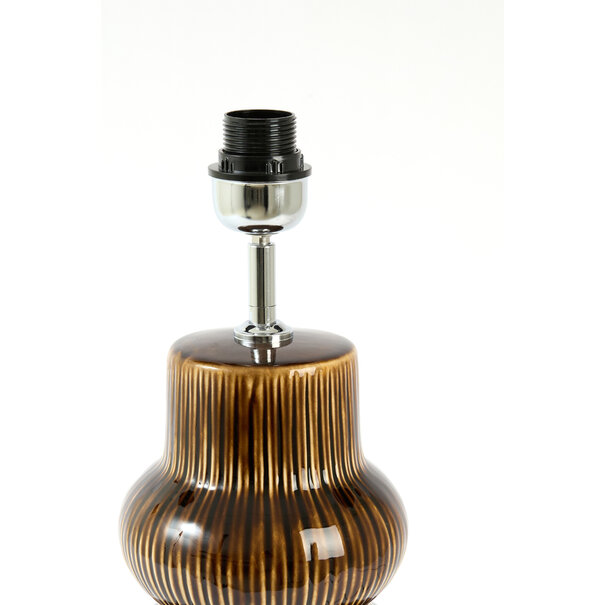 Light en Living Lampvoet Ø19x57 cm ROUCA keramiek donker bruin