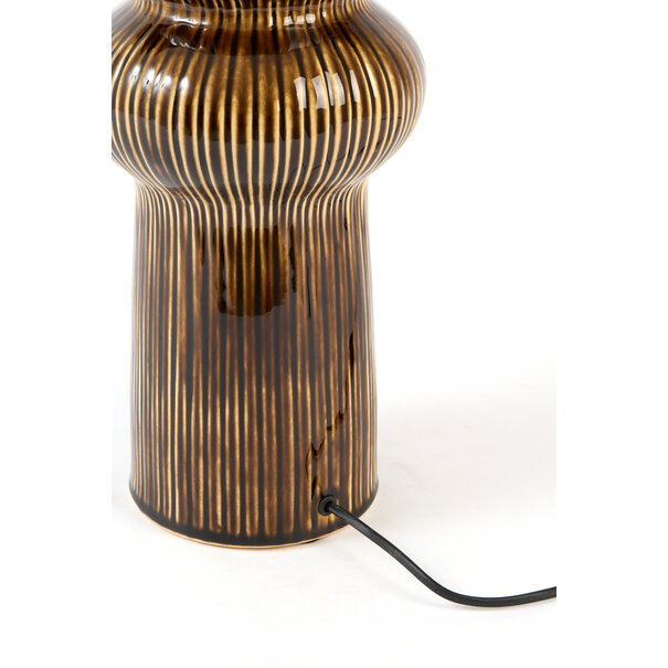 Light en Living Lampvoet Ø19x57 cm ROUCA keramiek donker bruin