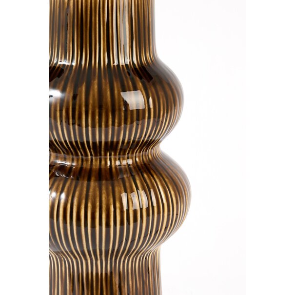 Light en Living Lampvoet Ø19x57 cm ROUCA keramiek donker bruin