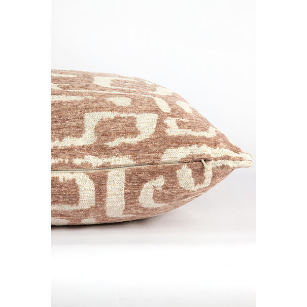 Light en Living Kussen 45x45 cm ALZEY terra+beige veren gevuld