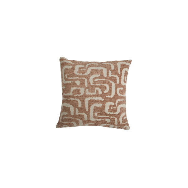 Light en Living Kussen 45x45 cm ALZEY terra+beige veren gevuld