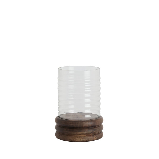 Light en Living Windlicht Ø18x36 cm MALDA mango hout bruin + glas