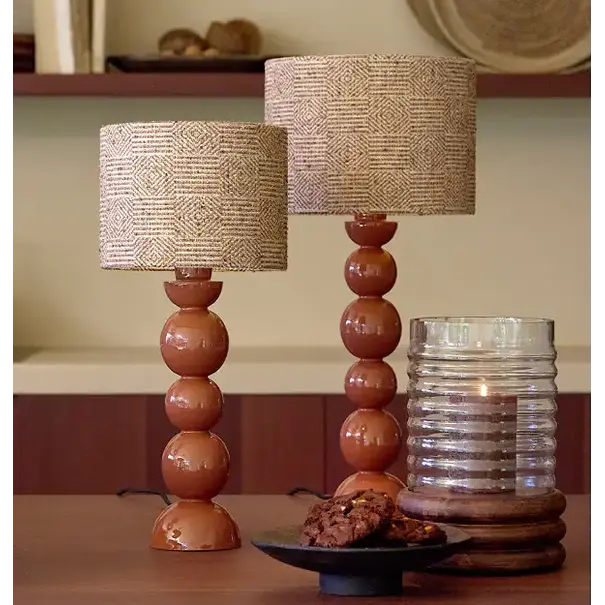 Light en Living Windlicht Ø18x36 cm MALDA mango hout bruin + glas