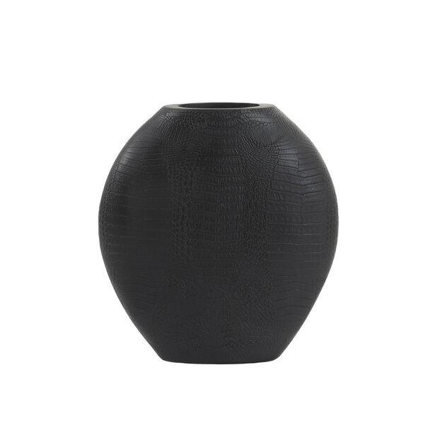 Light en Living Light & Living Vaas SKELD Mat Zwart - 29,5x8x31,5 cm