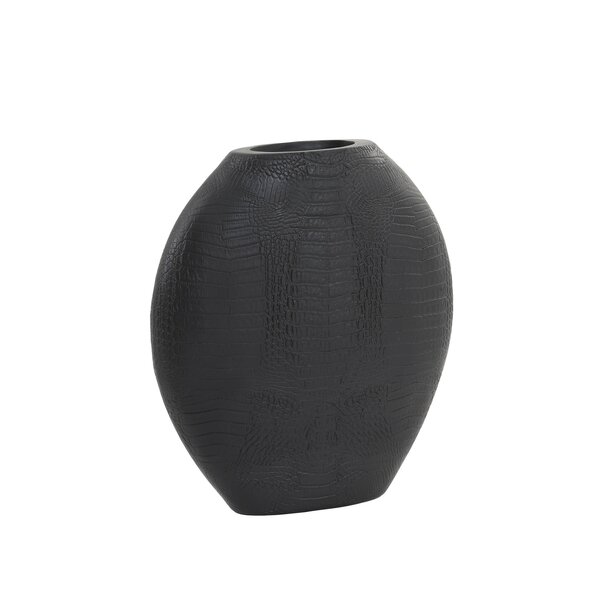 Light en Living Light & Living Vaas SKELD Mat Zwart - 29,5x8x31,5 cm