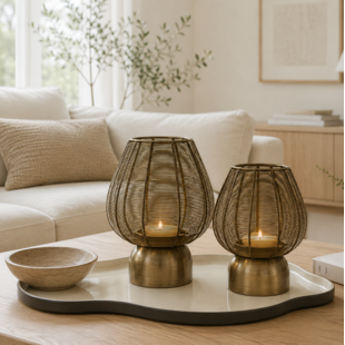 Windlicht Suneko antiek brons
