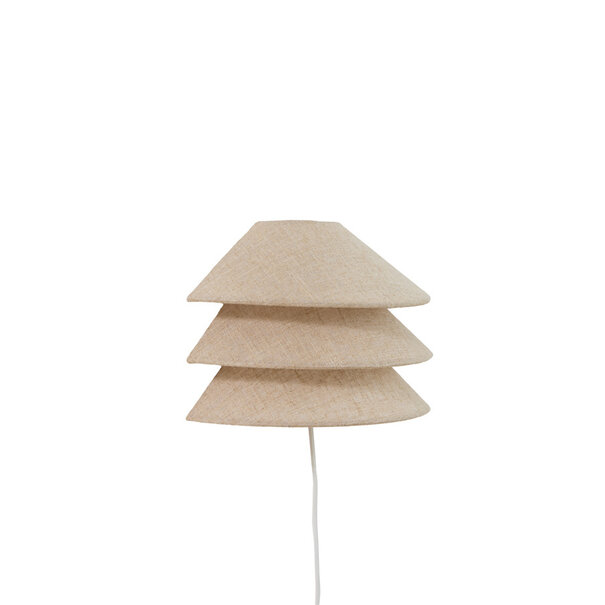 Light en Living Wandlamp E14 28x14x19 cm WARIDO linnen naturel