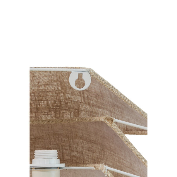Light en Living Wandlamp E14 28x14x19 cm WARIDO linnen naturel