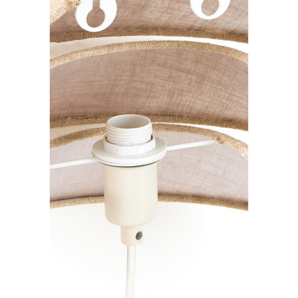 Light en Living Wandlamp E14 28x14x19 cm WARIDO linnen naturel