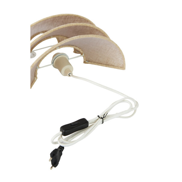 Light en Living Wandlamp E14 28x14x19 cm WARIDO linnen naturel