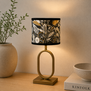 Kap cilinder 20-20-15 cm FLORA zwart goud