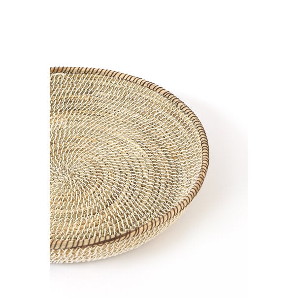 Light en Living Schaal/wandorn Set van 3 Ø25x3,5+Ø35x6+Ø45x7 cm BURICA zeegras nat