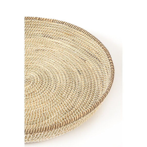 Light en Living Schaal/wandorn Set van 3 Ø25x3,5+Ø35x6+Ø45x7 cm BURICA zeegras nat