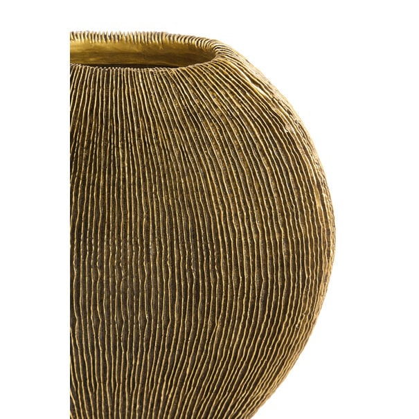 Light en Living Vaas deco 30x11x30,5 cm BUBIO antiek brons