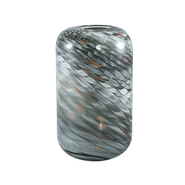 PTMD Vaas Kelsh Grijs Waves glas mixed rond L