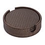 Onderzetters Rafal Brons vegan leer coaster rond