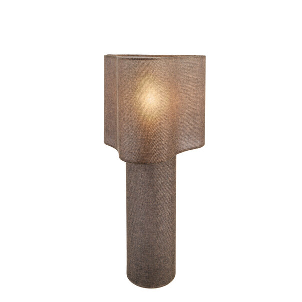 Light en Living Tafellamp Ø25x50 cm BRANY linnen donker bruin