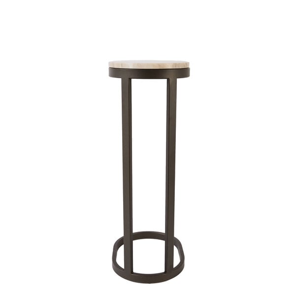 Light en Living Bijzettafel 30x23x60 cm LURO marmer zand+mat bruin-brons