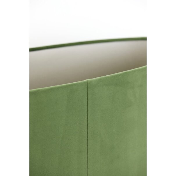 Light en Living Kap ovaal recht smal 30-15-25 cm VELOURS dusty green