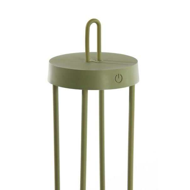 Light en Living Tafellamp LED Ø13x28 cm ISALO olijfgroen