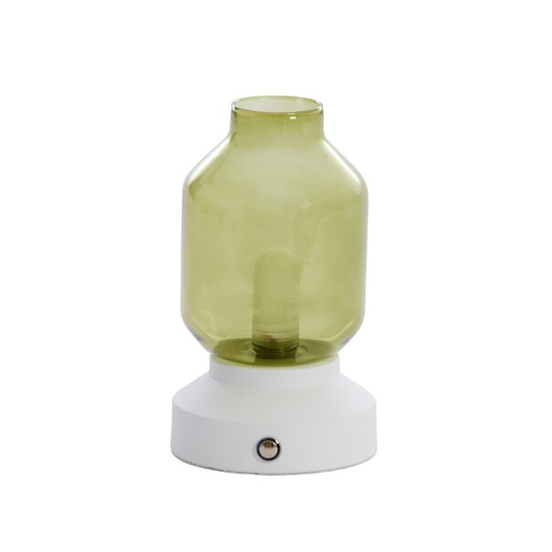 Light en Living Tafellamp Merey LED oplaadbaar groen crème 19 cm