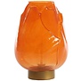 Tafellamp Ginny LED op batterij oranje goud 19,5 cm