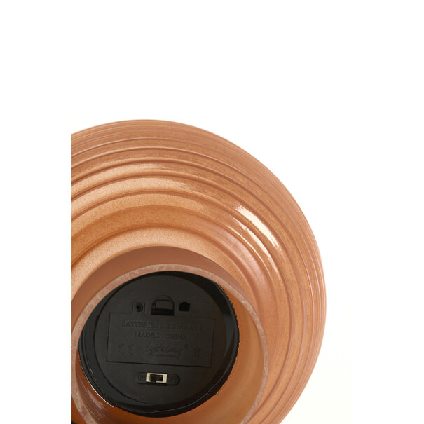 Light en Living Tafellamp LED Ø18x23 cm ALENNA glas koraal