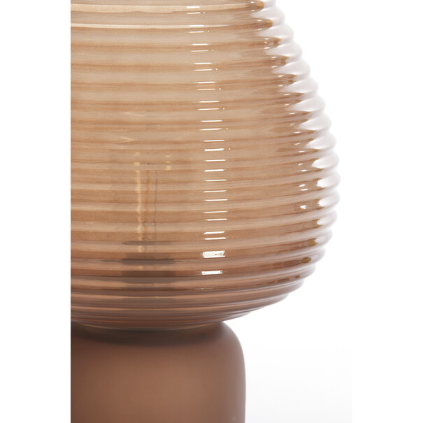 Light en Living Tafellamp LED Ø22x27 cm ALENNA glas bruin