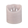 LED kaars rustiek Beige met 3 bewegende vlammetjes