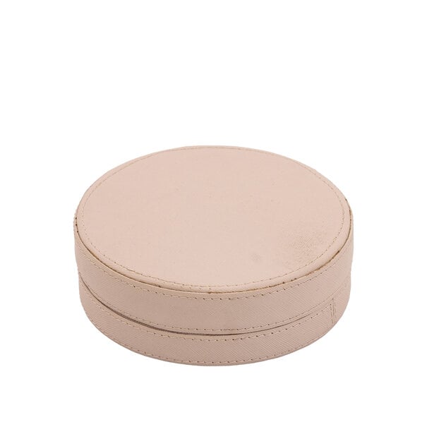 PTMD Onderzetter Delcia Beige vegan leer Set van 6