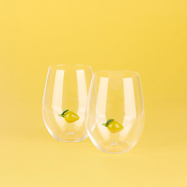Balvi Set van 2 glazen Botanical Lemon
