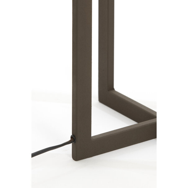 Light en Living Vloerlamp 30x30x140 cm MACE bruin van Light & Living