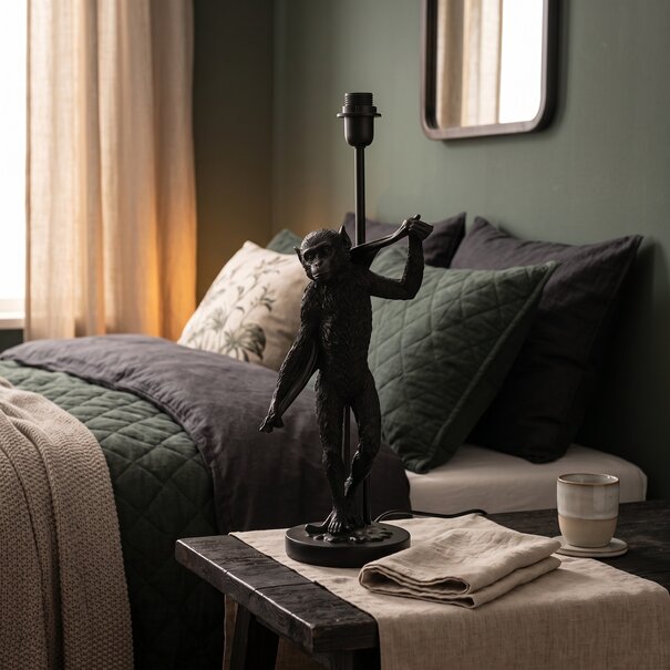 Countryfield Tafellamp Aap Douche Orwell Zwart - Stoere Dierenlamp