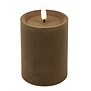 Stompkaars Lyon LED velvet taupe M - Ø 7,5 x 10 cm