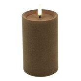 Stompkaars Lyon LED velvet taupe L - Ø 7,5 x 12,5 cm