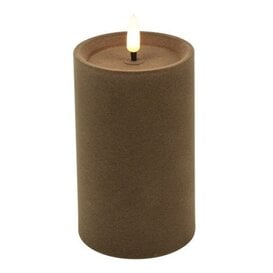 Stompkaars Lyon LED velvet taupe XL - Ø 7,5 x 15 cm