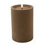 Stompkaars Lyon LED velvet taupe M - Ø 10 x 15 cm