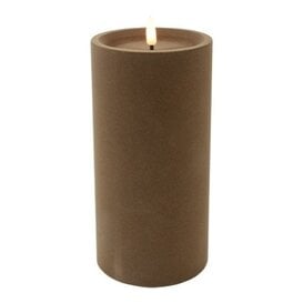 Stompkaars Lyon LED velvet taupe M - Ø 10 x 20 cm