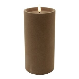 Stompkaars Lyon LED velvet taupe M - Ø 10 x 20 cm