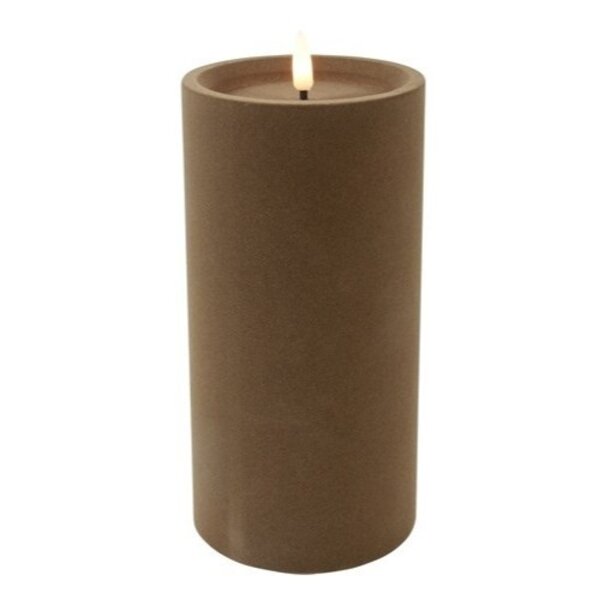 Countryfield Stompkaars Lyon LED velvet taupe M - Ø 10 x 20 cm
