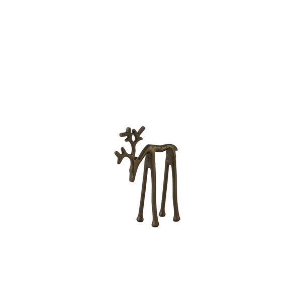 Light en Living Ornament 15x6x20 cm DEER mat bruin-brons