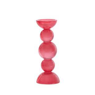 Kaarsenhouder Ø10x26,5 cm ITINGA glas melk koraal