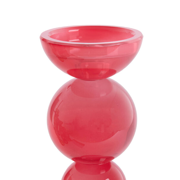 Light en Living Light & Living Kaarsenhouder ITINGA - Glas - Melk Koraal - Ø9,5x15,5 cm