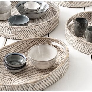 Dienblad Ovaal Rattan Saint Barths – set van 2
