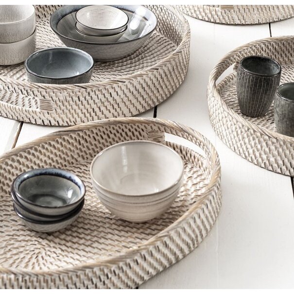 Dienblad Ovaal Rattan Saint Barths – set van 2