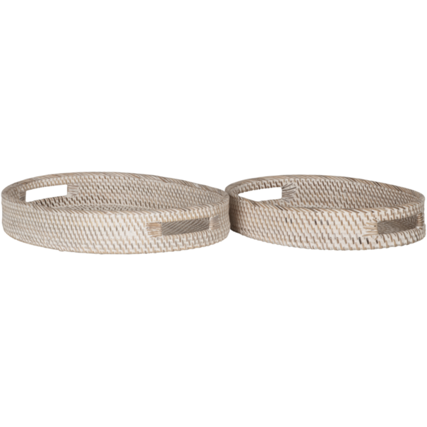 Dienblad Ovaal Rattan Saint Barths – set van 2