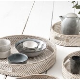 Dienblad Rond Rattan Saint Barths – set van 2